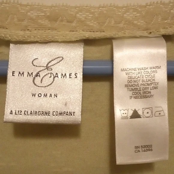 Emma James By Liz Claiborne Company Lace Pale Olive Blouse - Size XL - Picture 4 of 6